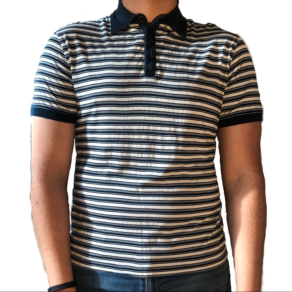 Armani Collezioni Collared Striped Shirt Medium